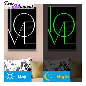 

Ever Moment Diamond Painting Love Luminous Paint By Diamonds 5D Stones Shining at Night Handicraft Embroidery Mosaic N002
