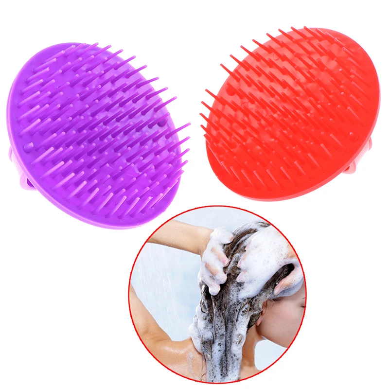 Round Plastic Shampoo Washing Hair Massager Combs Scalp Shower Body Beard Shampoo Brush Hair Styling Tools