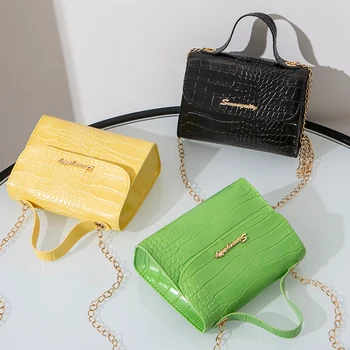 

Women Crocodile Print Shoulder Bag Detachable Chain Strap Handbag Fashion Crossbody with Handle Shoulder Bags Colors Available