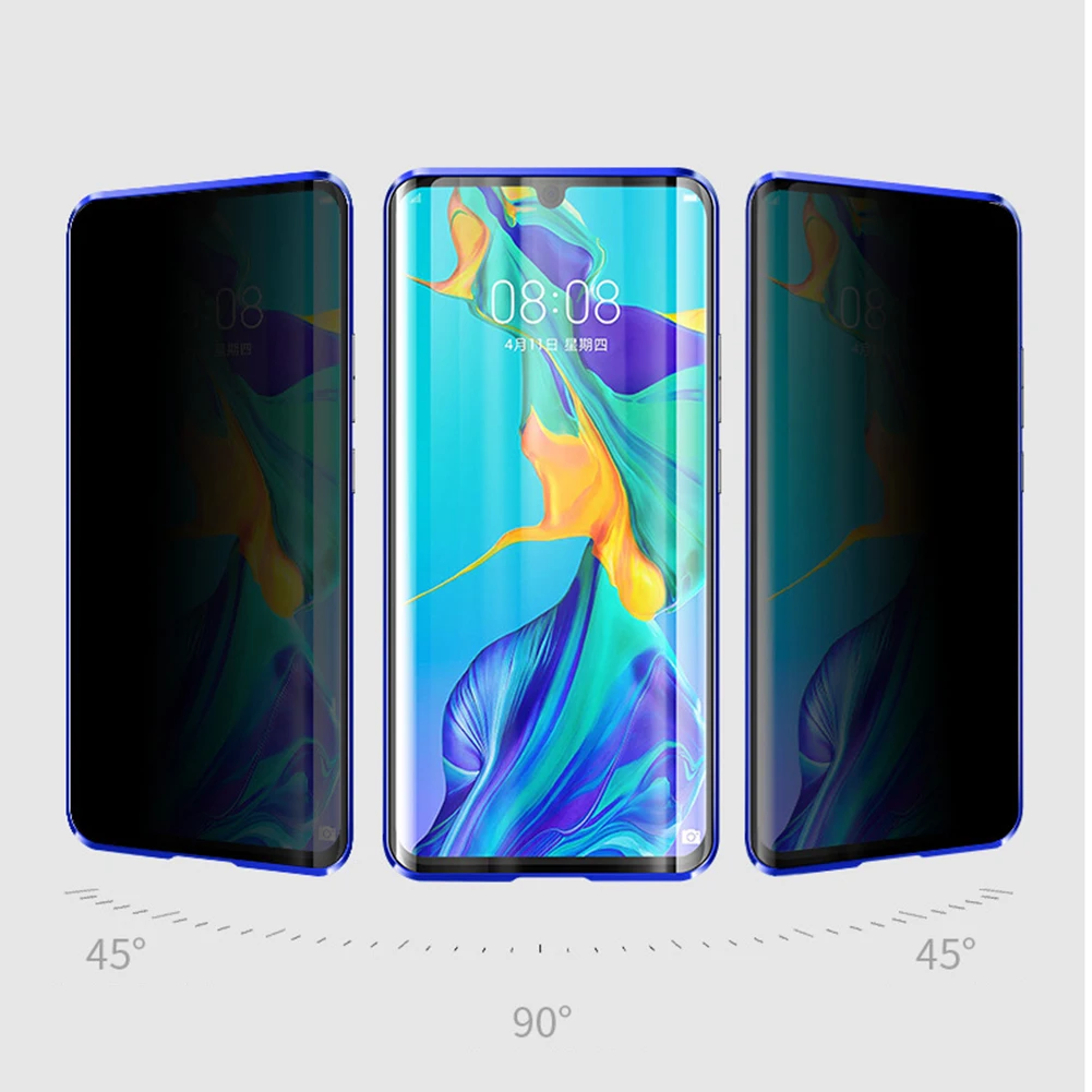 Магнитный чехол для huawei P30 Pro Nova 4 5i Pro, чехол из закаленного стекла для Honor 20 9X Pro mate 20X, чехол