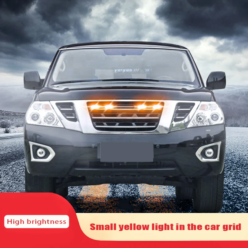 

6000K White/Yellow 12V Car Front Grille Lighting Modification For Nissan Patrol Y62 w/TRD Pro Grill ONLY Front Grid Lighting DRL