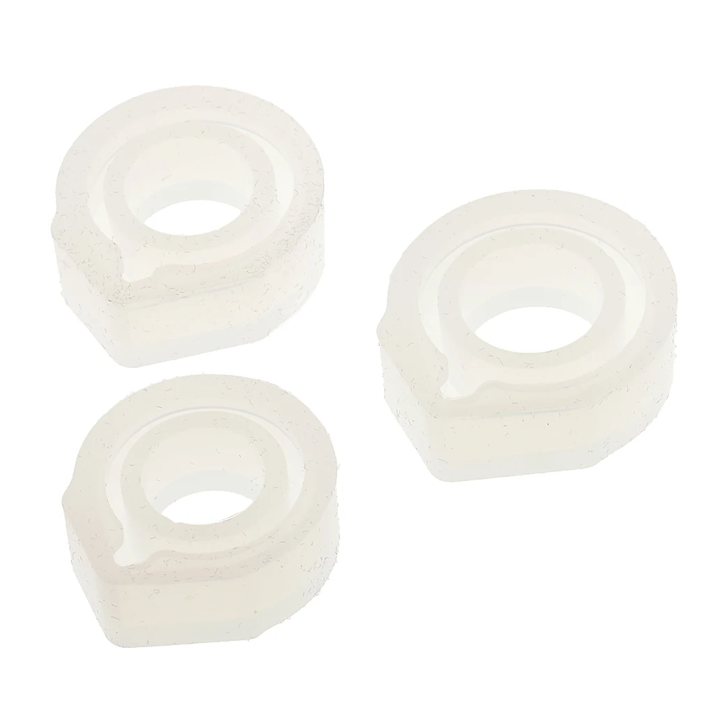 3 Pieces Assorted Round DIY Silicone Triangle Ring Mold Jewelry Making Craft