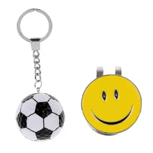 Милый смайлик Магнитный Мяч Для Гольфа Маркер клип на кепку шляпа с футбольный брелок подарки