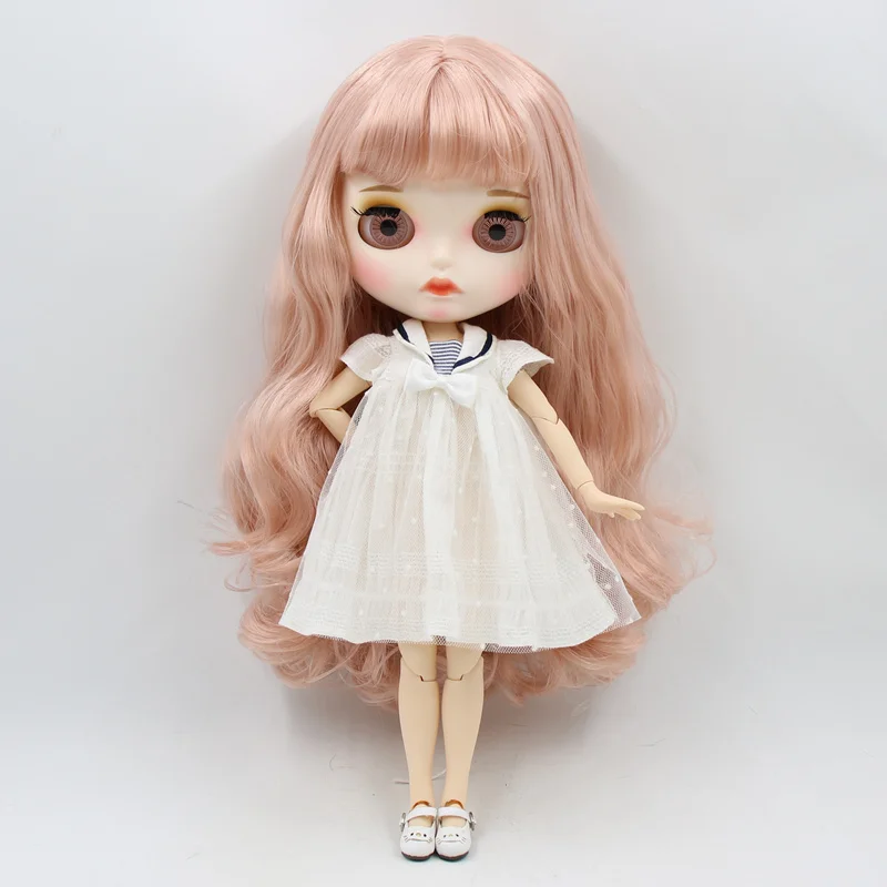 ICY Fortune Days factory blyth кукла белая кожа суставное тело новое матовое лицо с бровями Губы розовые мягкие кудри волосы DIY sd Подарочная игрушка