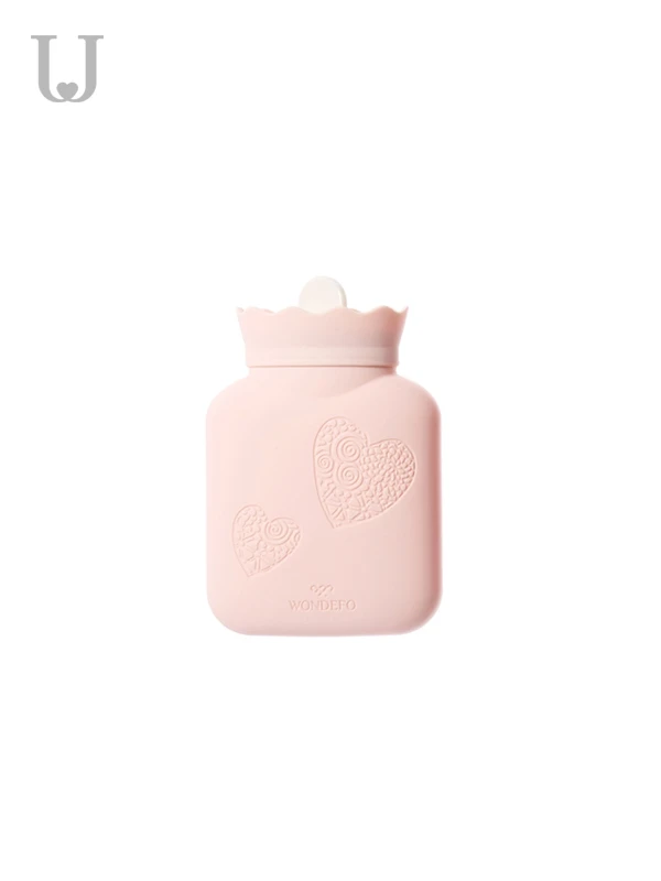 Heart 340ml pink Mijia Jordan& Judy силиконовый мешок для горячей воды с вязаным чехлом 313/620 мл микроволновая грелка для горячей воды зимний нагреватель для рук - Цвет: Heart 340ml pink