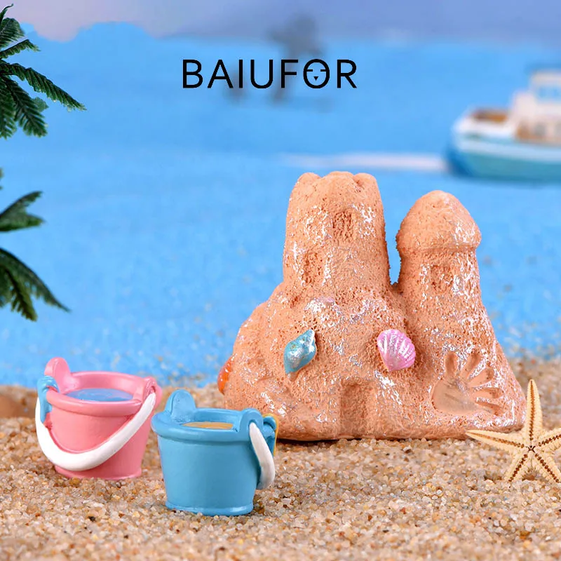 Миниатюра BAIUFOR кокосовое дерево цветная Морская звезда песчаная скульптура