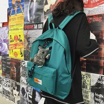 

Ladies Backpack 2020 Korean New Backpack Fashion Casual Backpack Student School Bag Solid Color Travel Bag