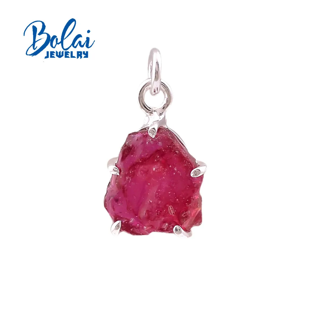 Bolaijewelry новинка 2020 подвеска из натурального рубина стандартное серебро