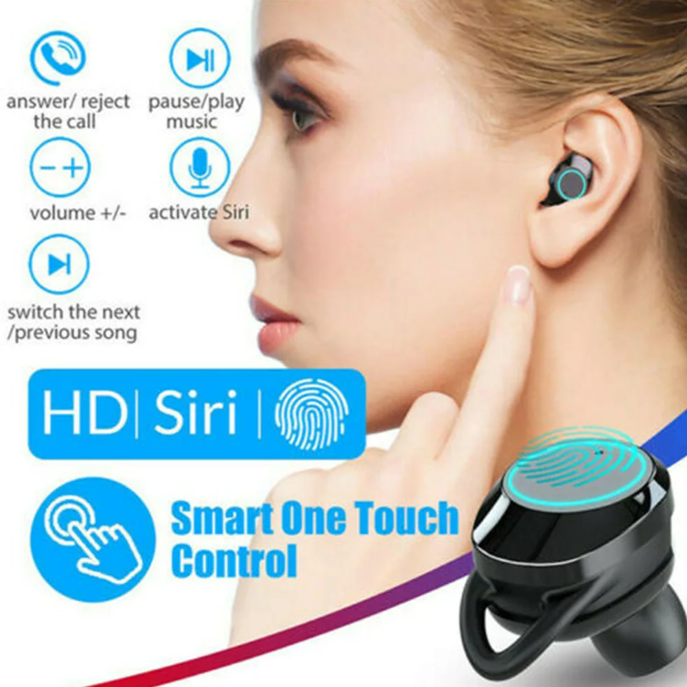 Перезаряжаемый подарок, спортивные наушники-вкладыши, Bluetooth 5,0, IPX7, водонепроницаемые, свободные руки, кепки, для улицы, бинауральные, музыкальные, дорожные, беспроводные наушники