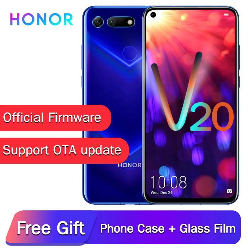 Глобальная версия Honor V20 Honor View 20 PCT-L29 мобильный телефон Kirin 980 Android 9,0 6," 2310x1080 6 ГБ ОЗУ 128 Гб ПЗУ МП NFC