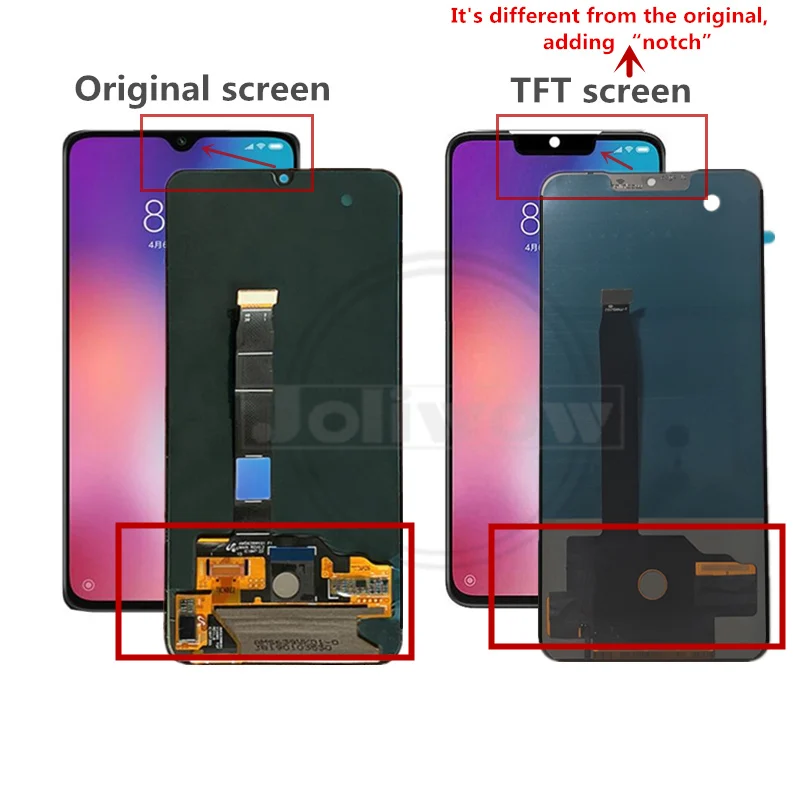 TFT lcd для Xiaomi Mi 9 lcd дисплей кодирующий преобразователь сенсорного экрана в сборе Замена для Xiaomi Mi 9 lcd дисплей