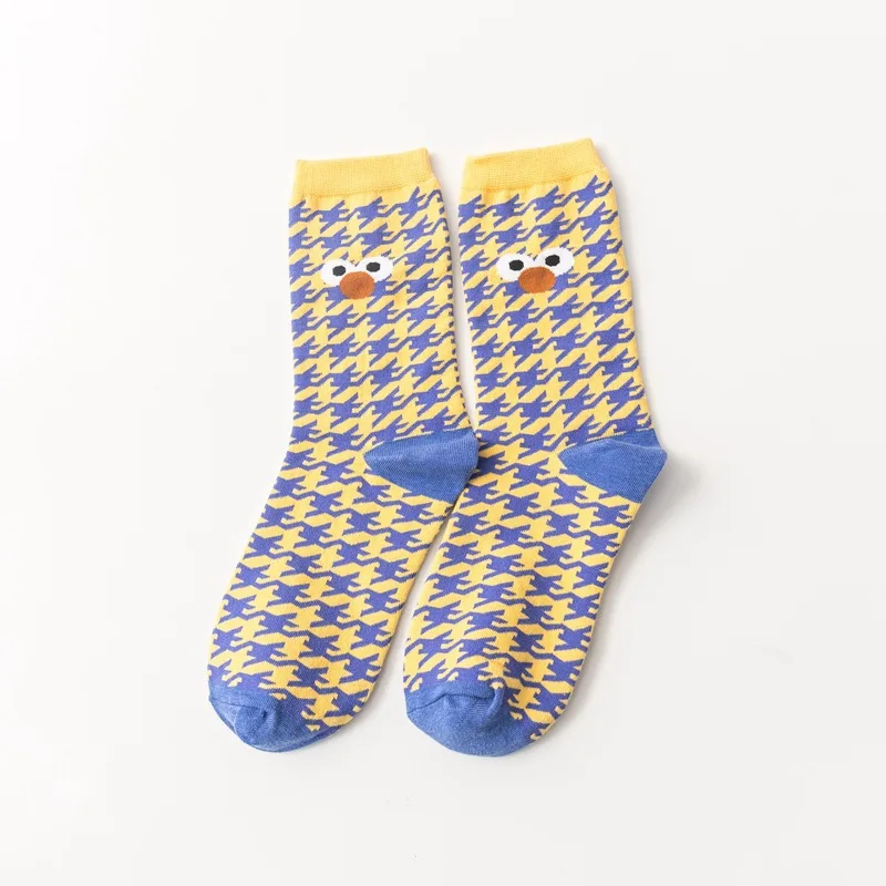 Women's Funny Cartoon Crew Harajuku Hip Hop Street Art Cotton Tube socks Lover's Gift Socks For Summer Autumn - Цвет: 6