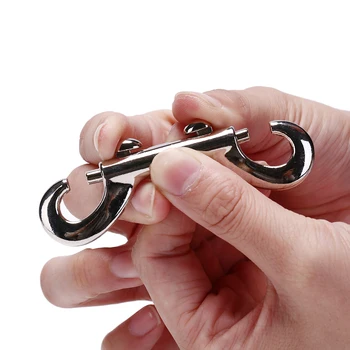 Adult Products Double Metal belt Restraint handcuff collar slave Bondage Hook Convenient Connection Lock Sex Toy Couple Game 5