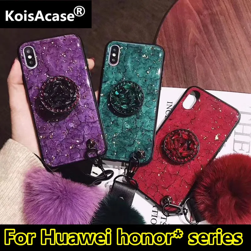 KoisAcase Luxury Epoxy Green Purple phonecase For Huawei honor 6X 7X 8S 8C 8X Max 8 9 10 Lite 20 9X Pro V10 V20 Note10 Play 3 |