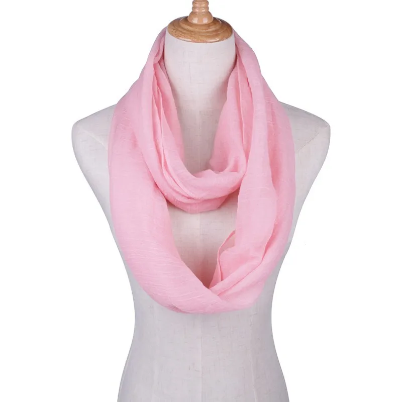 Однотонный шарф-светильник с круговой петлей для женщин, шарф-снуд для девушек, шаль, дешевые шарфы