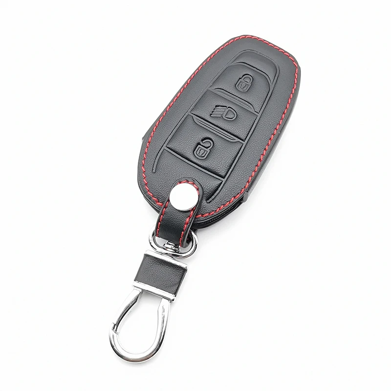 Высокое качество кожаный чехол для ключей для автомобиля peugeot 208 308 508 3008 5008 для Citroen C4 DS3 DS5 DS6 Fob кожаный чехол Аксессуары
