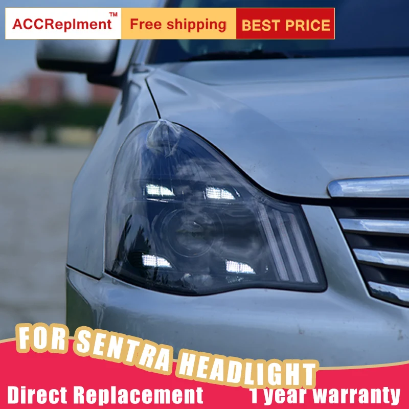 2 шт. светодиодный ные фары для Nissan Sylphy 2006 2019 Автомобильные ангельские глазки