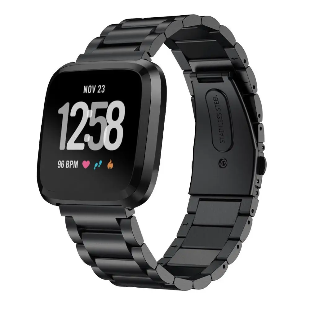 Ремешок из нержавеющей стали, ремешок для браслета ForFitbit Versa/Lite, элегантный браслет премиум класса 316L из нержавеющей стали 40AUG26