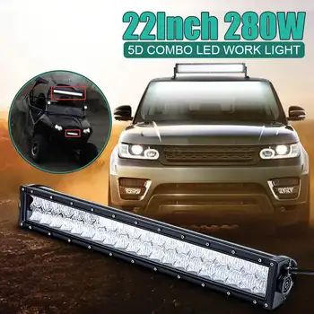 

NEW 5D 22inch 120W LED Work Light Bar Spot Flood Combo for Tractor Boat OffRoad 4WD 4x4 Car Truck SUV ATV