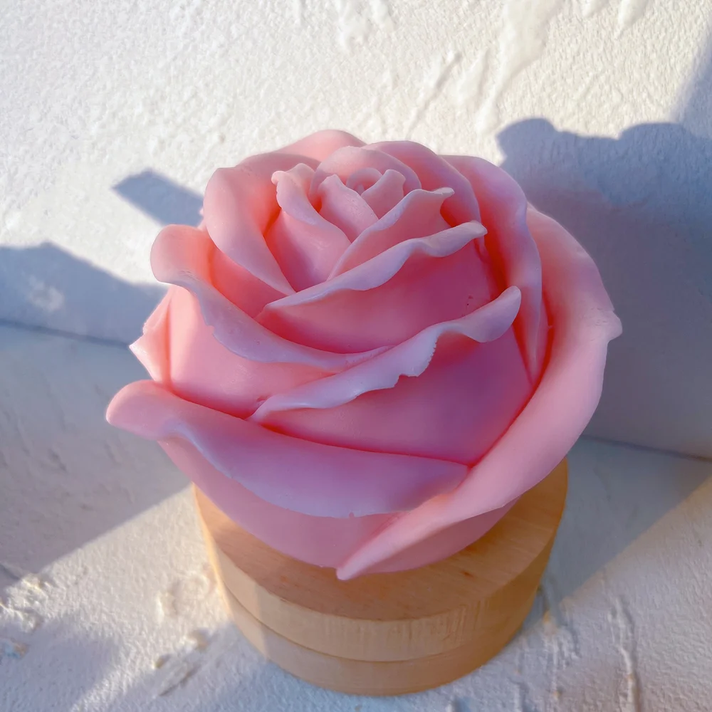 Stampo per candele a forma di rosa di grandi dimensioni idea regalo di san  valentino fiore rosa palla stampo in Silicone decorazioni per la casa