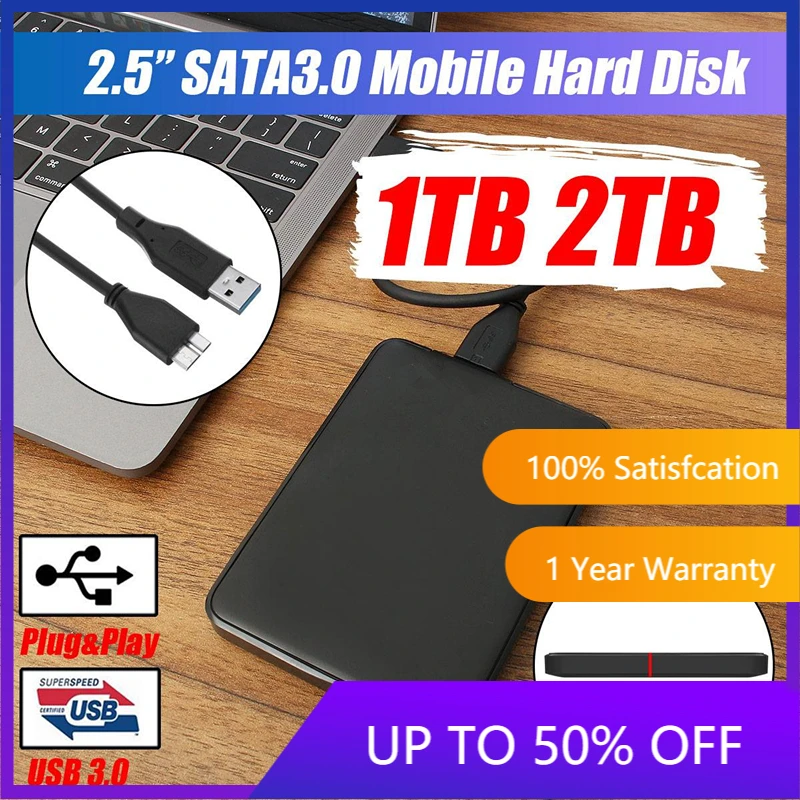 Externe Festplatte USB 3,0 HDD HD Festplatte 1TB/2TB Mobile Festplatte HDD Lagerung Geräte für Macs Computer Schreibtisch Laptop
