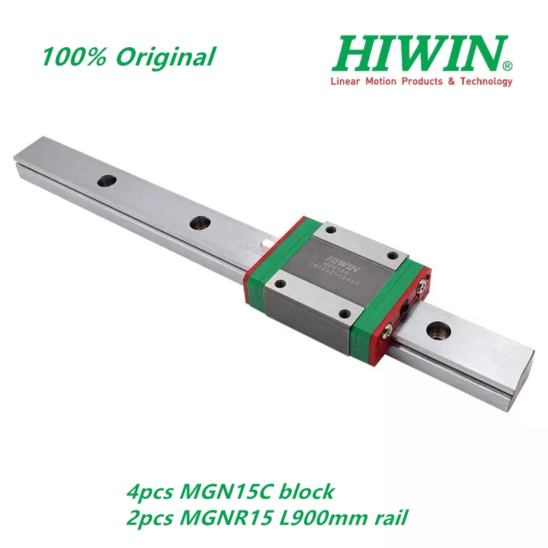 

4 шт. оригинальный HIWIN MGN15C блок линейной перевозки для 2 шт. линейной направляющей длиной 900 мм MGNR15 рельс 3d принтер ЧПУ