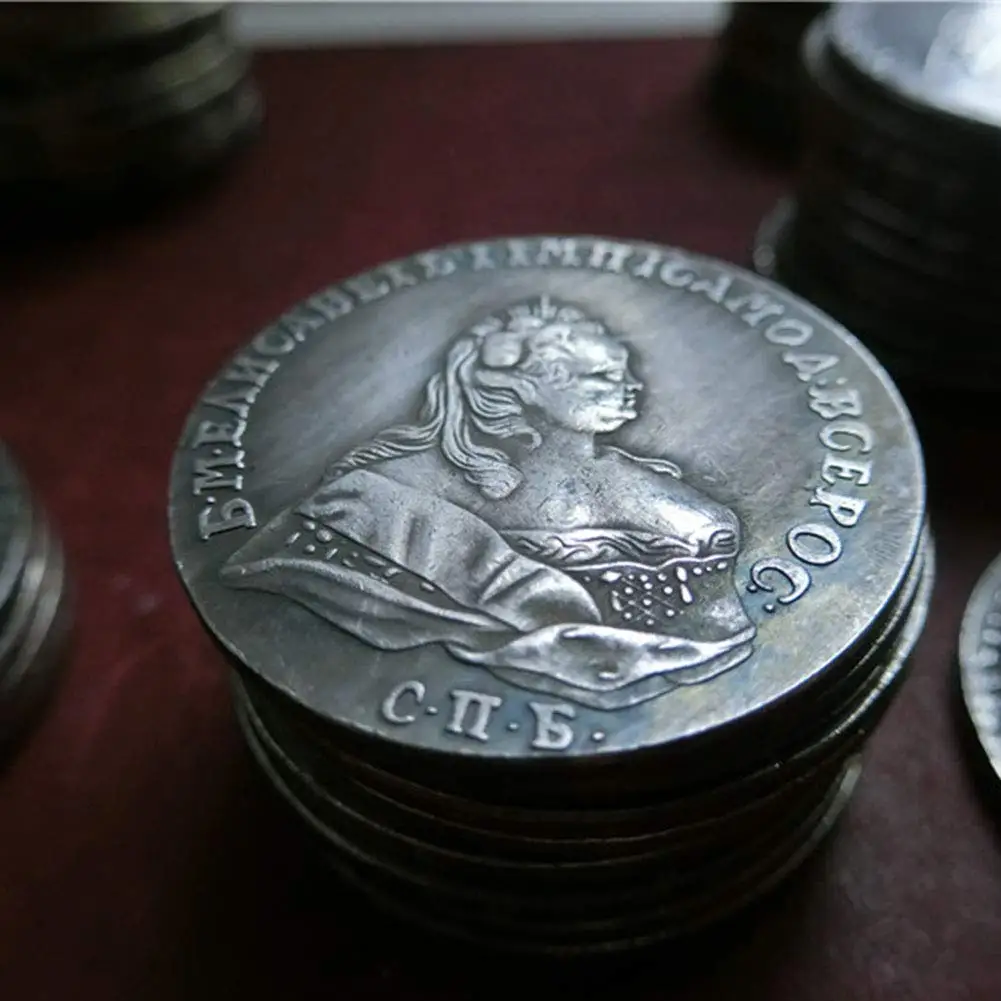 6 шт. набор счастливых монет Challengecoin коллекционные предметы антикварная монета Российская империя королевское благородство царь императрица Серебряная монета рубль Монета