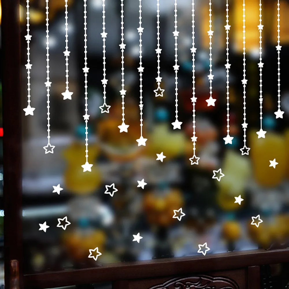 DIY Merry Christmas настенные наклейки оконные стеклянные Праздничные наклейки настенные панно с Санта-Клаусом Новогодние рождественские украшения для домашнего декора Новые - Цвет: 36x50cm
