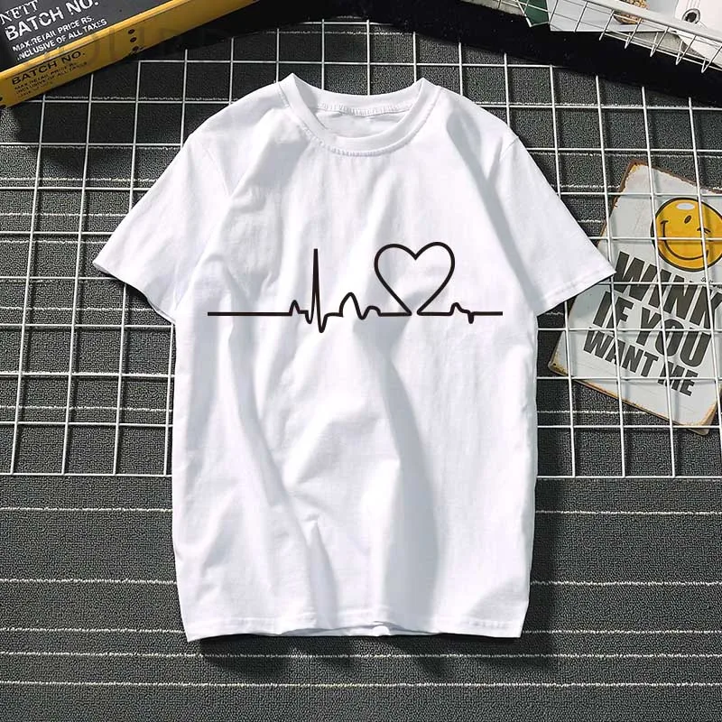 Women's t-shirt Harajuku love t shirt women feminina ladies Than heart ulzzang graphic t shirts women 2021 summer femme clothes