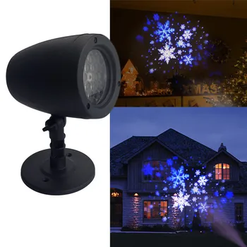 

EU / US / UK / AU Plug LED Outdoor Courtyard Snowflake Projector Christmas Decoration Spotlight For Winter Decoration Dropship