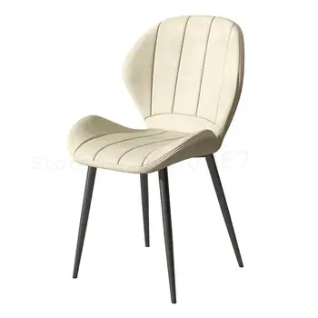 

Nordic Dining Chair Modern Simple Home Back Chair Net Red Lazy Makeup Chair Manicure Leisure Restaurant Creative Chair