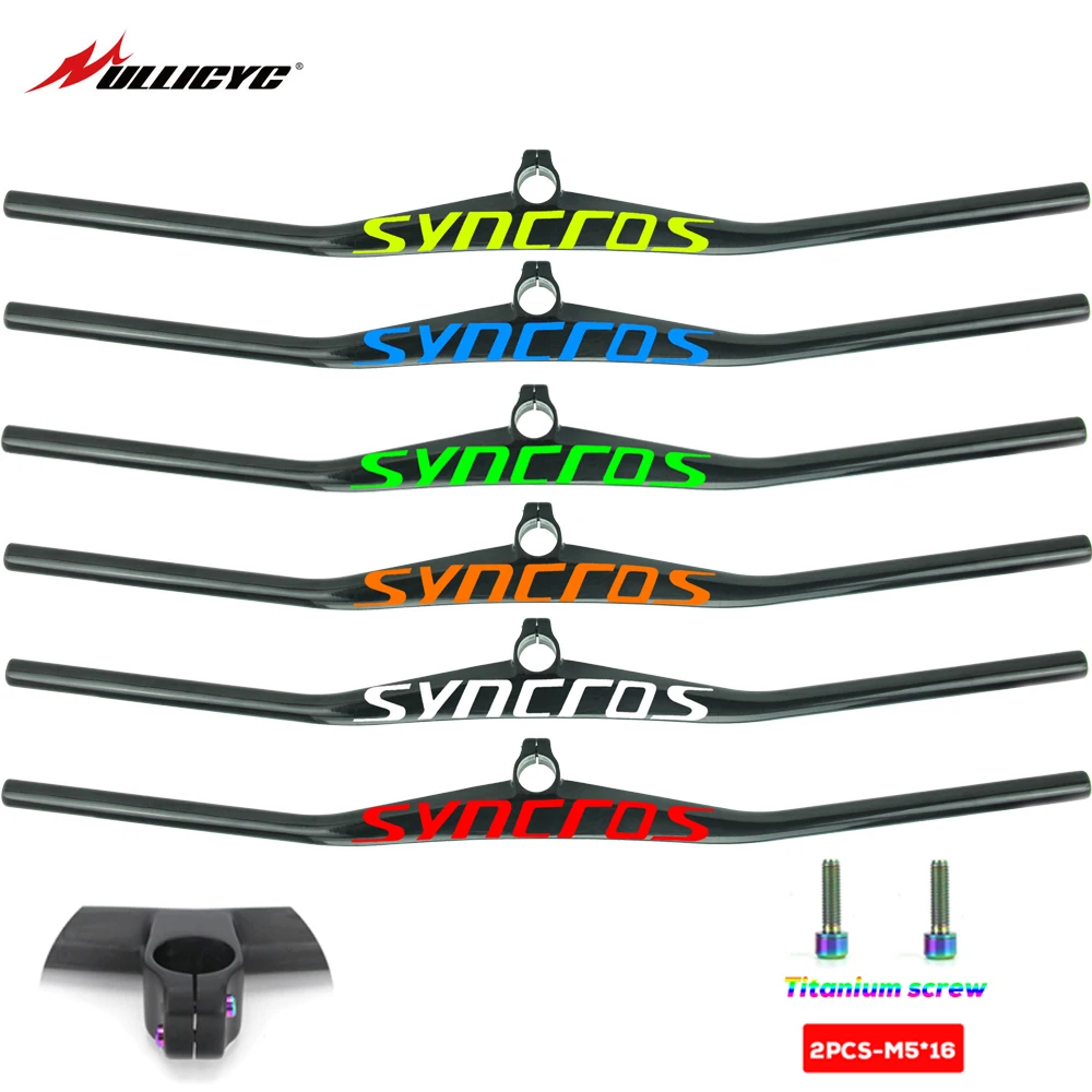 Ullicyc Full Carbon Titanium screw MTB Handlebar Mountain Bicycle Rise With Stem 40-70mm UD Fiber HB110 | Спорт и развлечения