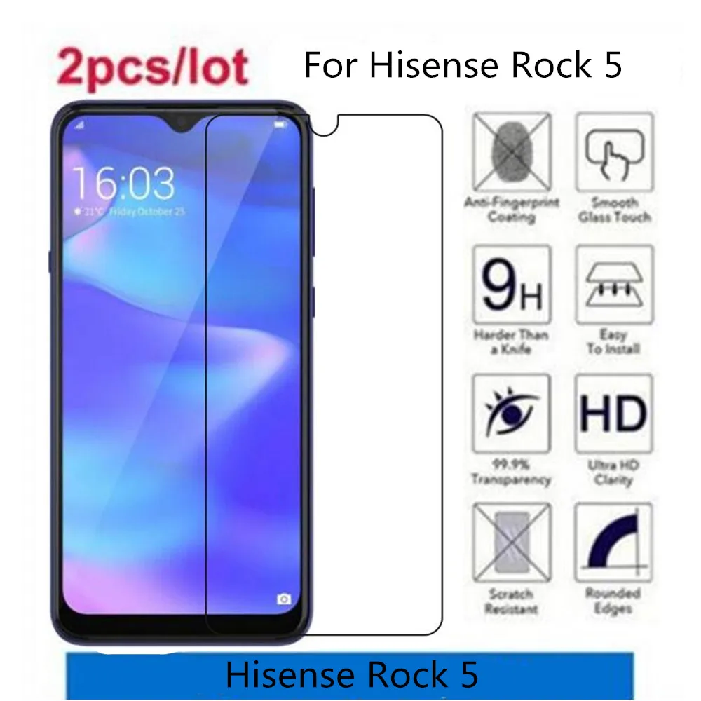 2.5D 9H Оригинальное закаленное стекло для Hisense Rock 5 Защита экрана закаленное защитное стекло для Hisense Rock 5 стекло