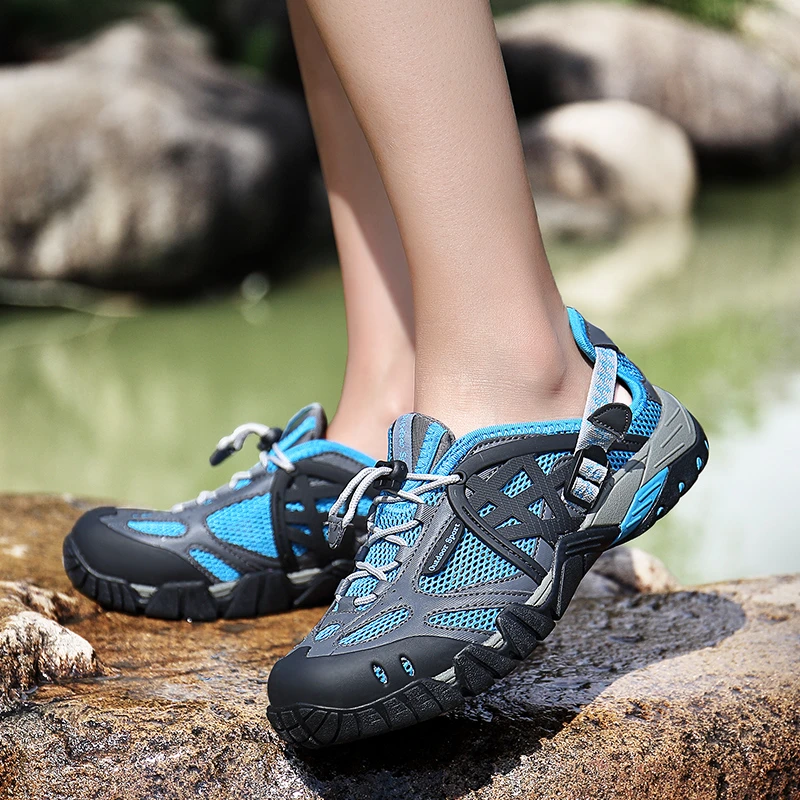 Women Summer Hiking Shoes Outdoor Sneakers Breathable Sport Shoes Big ...