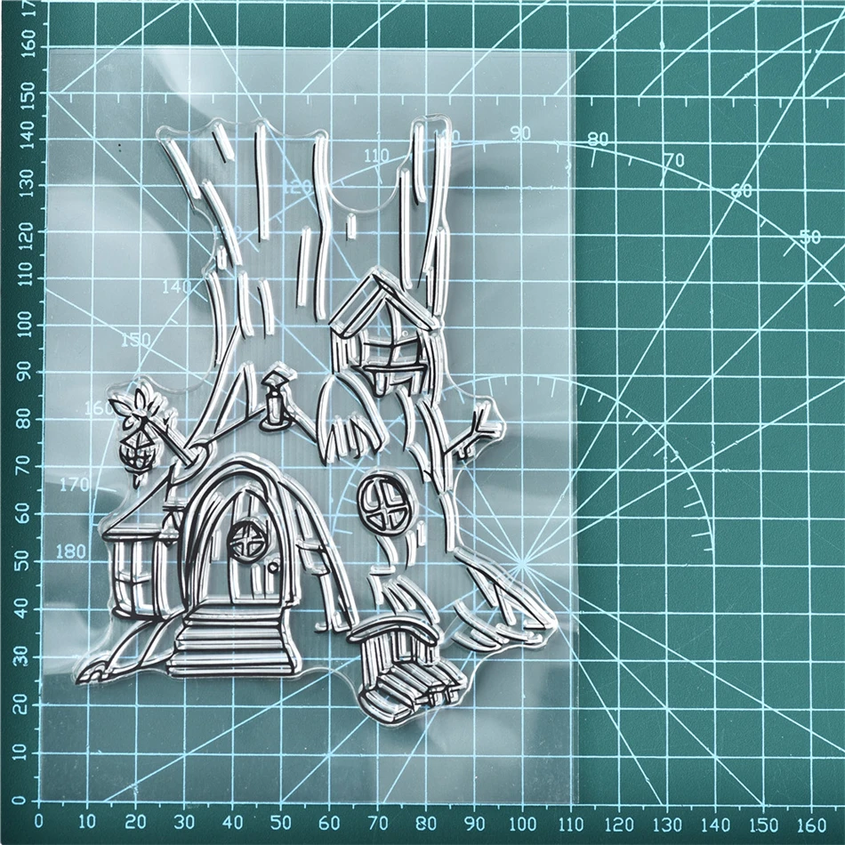 DiyArts рождественские штампы дерево прозрачные штампы для скрапбукинга дом резиновые штампы для изготовления открыток новые