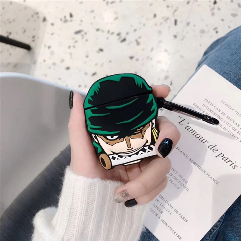 Один кусок аниме Bluetooth силиконовый чехол для наушников для Airpods милый защитный чехол для Airpods 1/2 аксессуары