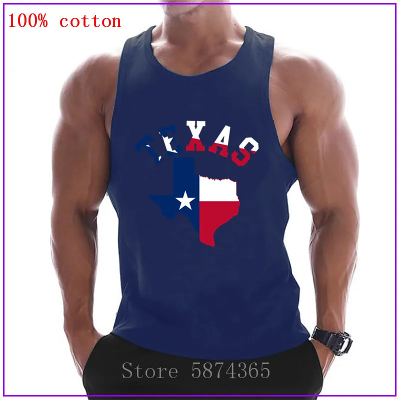 Texas State Silhouette Design Art Flag патриотические мужские майки для бодибилдинга летние