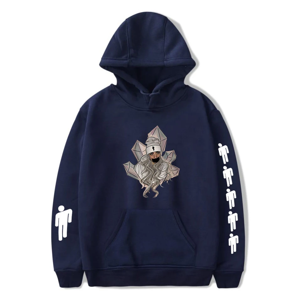 Suitable Billie Eilish, толстовки для женщин и мужчин, модные толстовки с капюшоном для девочек, уличная одежда с принтом Billie Eilish, повседневные серые пуловеры