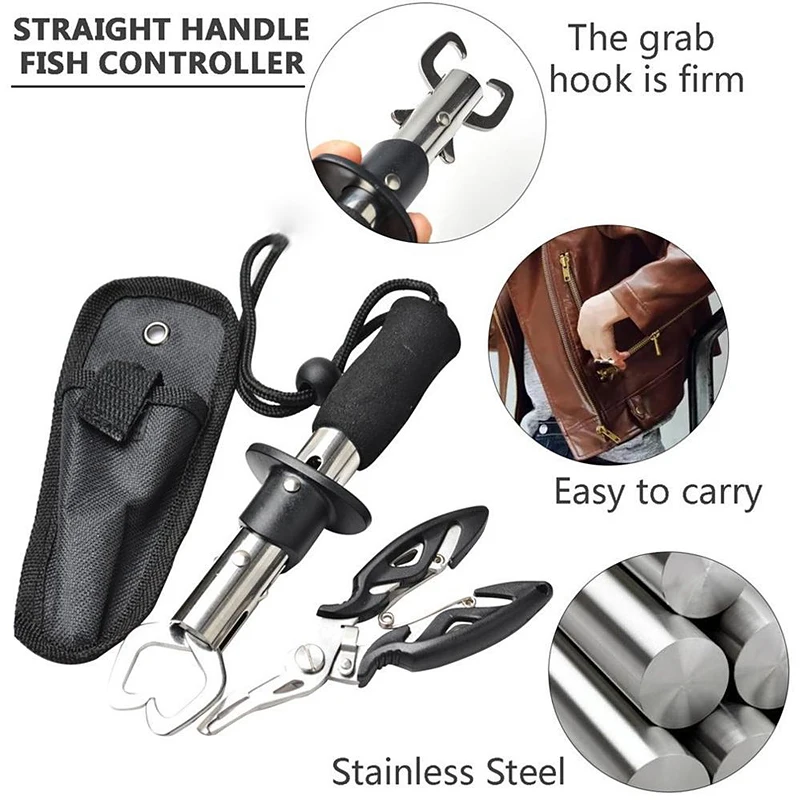 Fishing lure tool Stainless steel fish control + multifunctional lure pliers Fishing accessories