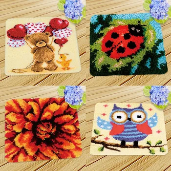 

Latch Hook Kits Rugs DIY Craft Needle Embroidery Rugs For Kids Children