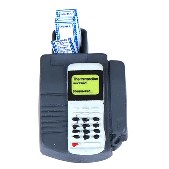

2019 New 1/12 Dollhouse Miniature Simulation POS Credit Card Machine Supermarket Register Toy Accessories 1pc