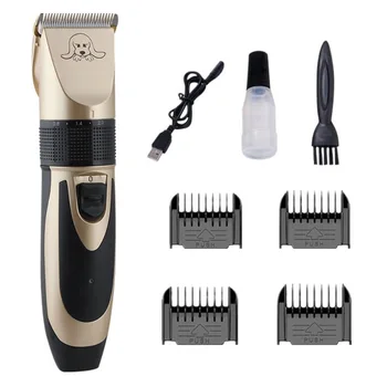 

USB Rechargeable Pet Hair Trimmer Hairdressers Tool Clipper Low Noise Cordless Dog Professional Grooming Fur for Dog Cat 3 Hour