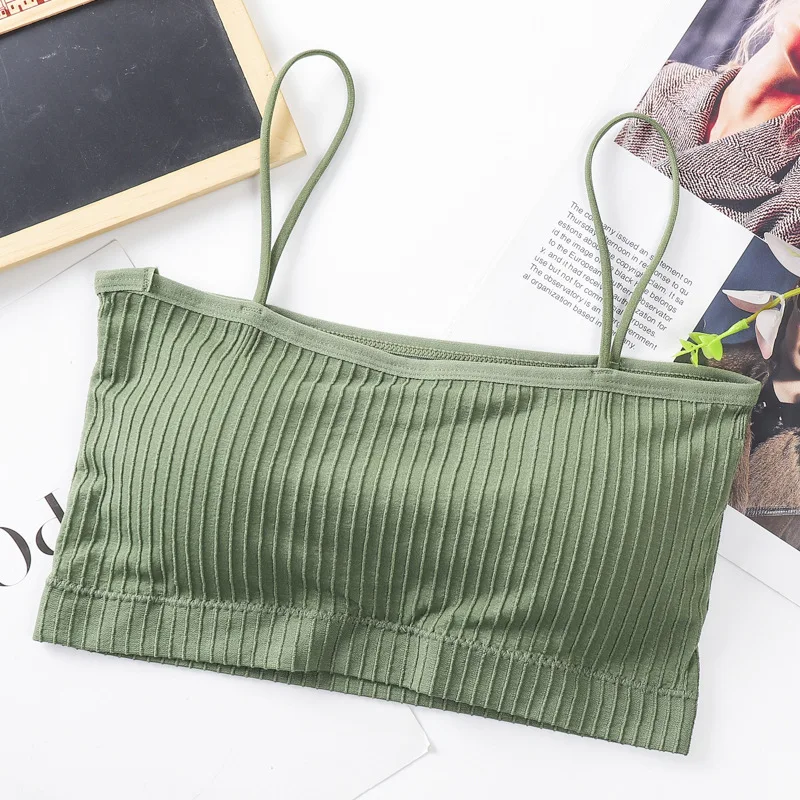 Women Cotton Underwear Tube Top Bra Ladies Thread Bra Comfort Tank Up Women Sports Sexy Top Female Crop Sexy Lingerie
