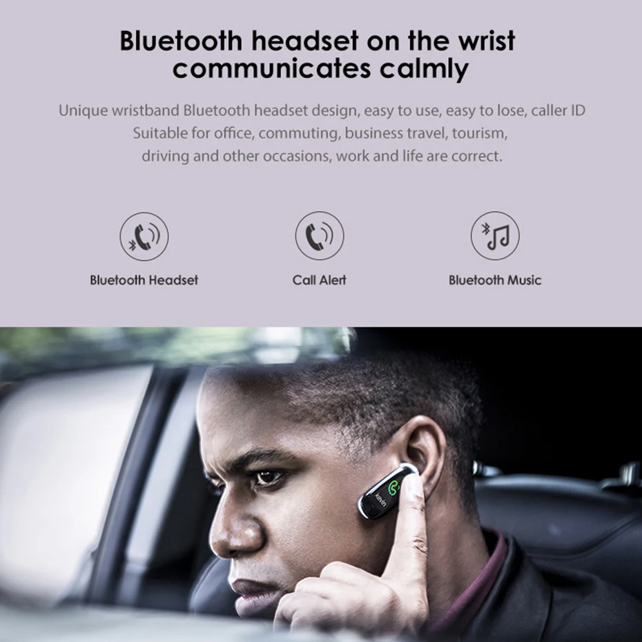 Bluetooth Смарт-браслет с гарнитурой пульсометр Монитор артериального давления фитнес-трекер 2 в 1 телефонный звонок музыкальный спортивный браслет на запястье