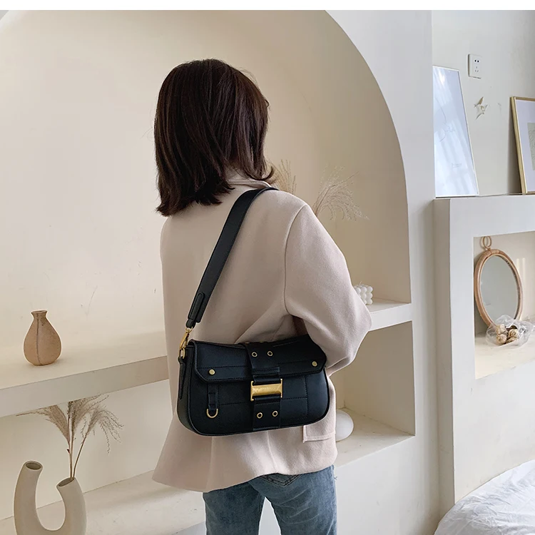 Европейская ретро Модная стильная сумка через плечо новая дикая сумка через плечо сумка на подмышках Сумочка Багет