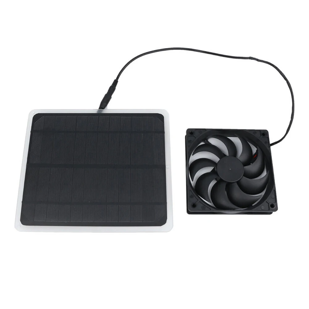 

Solar Panel Powered Fan Cooling Fans USB interface Mini Ventilator 12V 10W Cooler Fan for Doghouse Chicken House Greenhouse