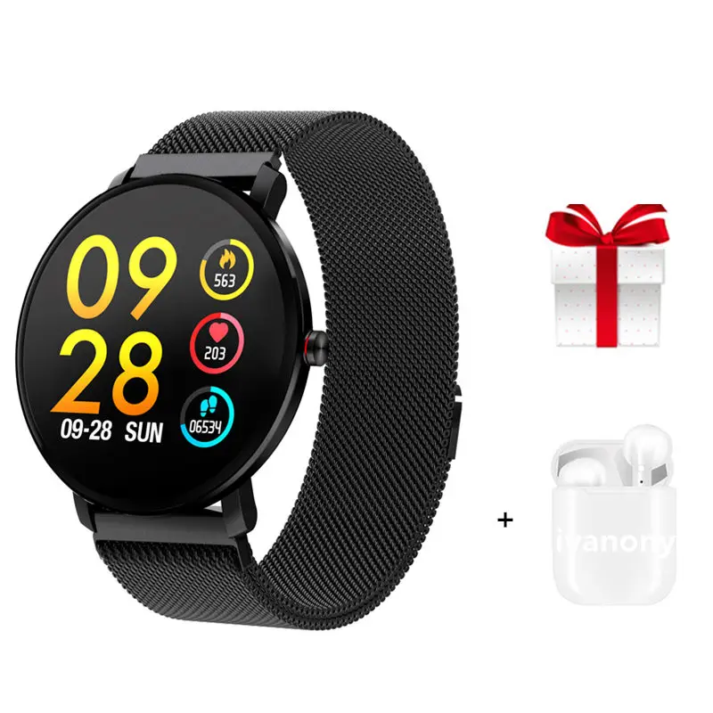 

K9 Smart Watch Men IP68 Waterproof Wearable Device Bluetooth Pedometer Heart Rate Monitor Color Display Smart Watch+Earphone