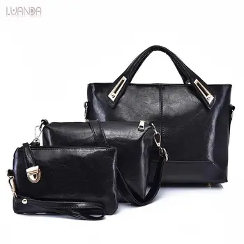 

3 Sets Totes Leather Fashion Women Bag Designer Handbags Brand Top-Handle Bag Classic Simple Composite Shoulder Bag For Lady