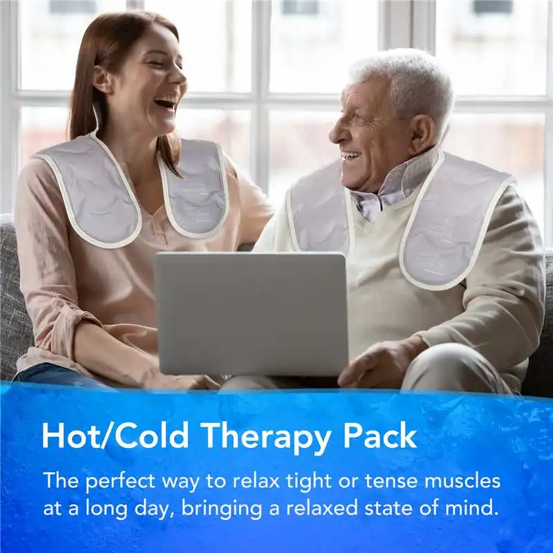 3 In 1 Shoulder Neck Ice Pack Cold and Hot Compress Therapy for Arthritis Injuries Muscle Pain Relief Cooling Shawl Health Care