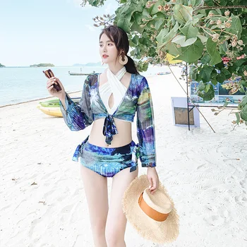 

Swimming Suit For Women Biquini Plus Size Swimwear Trendy Swimsuits Push Up Tankini Maillots De Bain Femmes Teenagers Swim Long